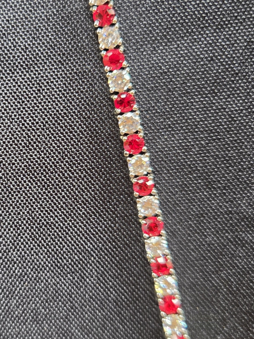 Park Lane Red and Clear Crystal Micro Impression Bracelet